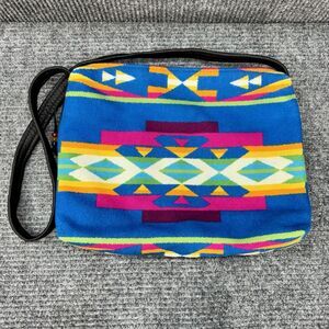 Timberline Ltd Pendleton Drum Blanket Shoulder Bag Purse Multicolor Aztec Wool